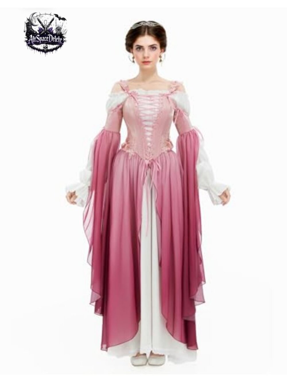 Medieval Renaissance Costume Dress Outer Garment Elf Cosplay